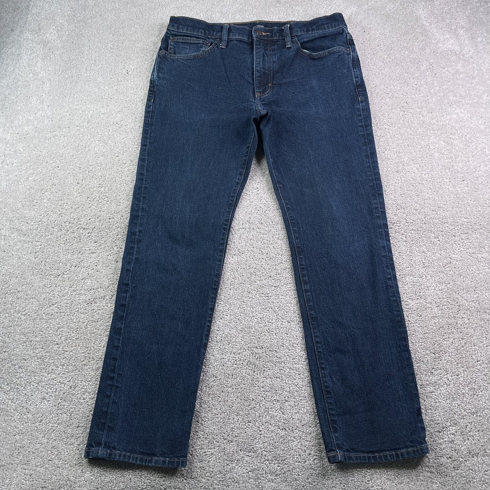 J Crew Jeans Mens 32x30 Blue Straight Fit Signature Flex Stretch Denim Casual